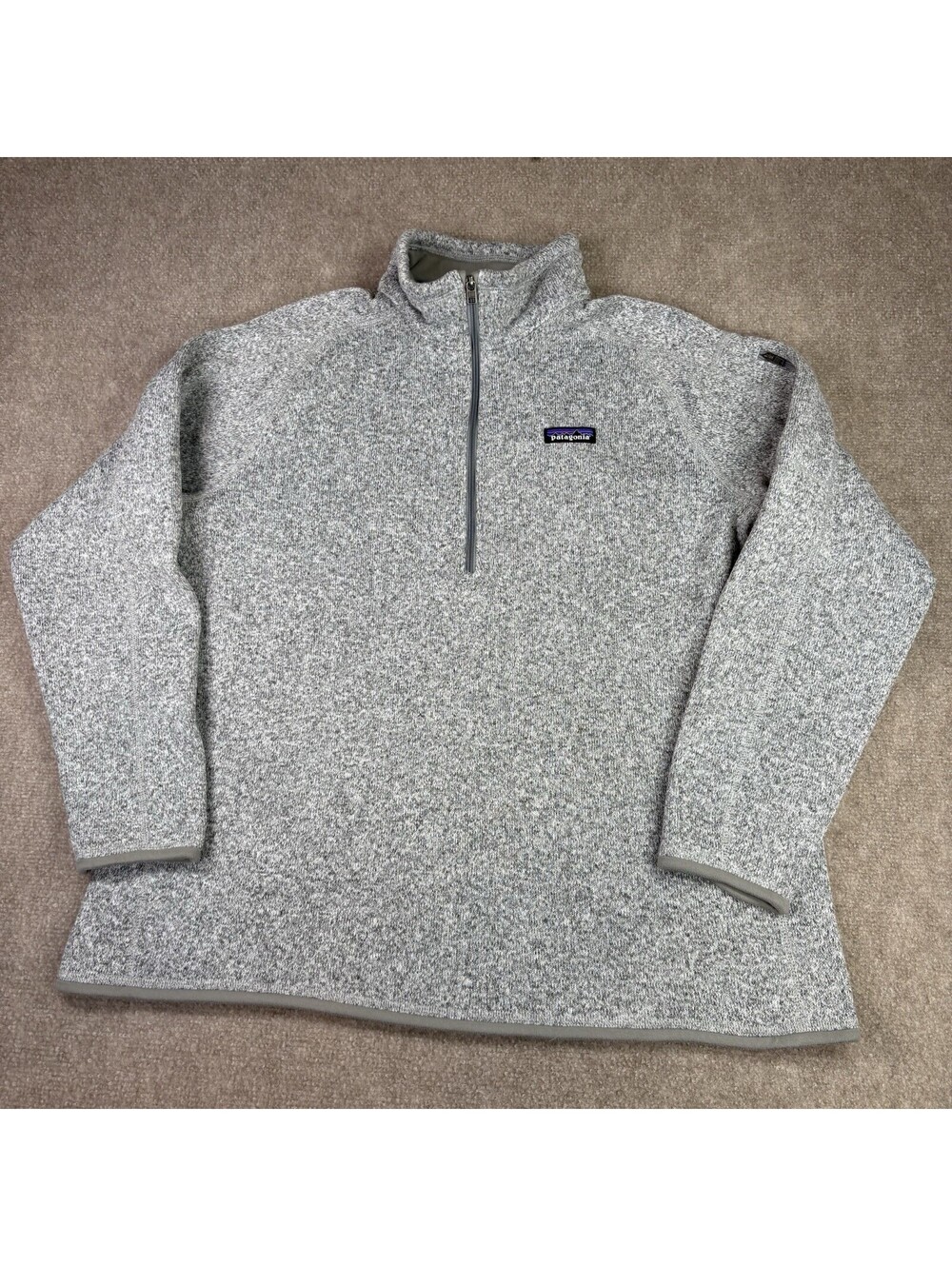 Patagonia Better Sweater XXL Women's Quarter Zip Gray Fleece Pullover Heathered